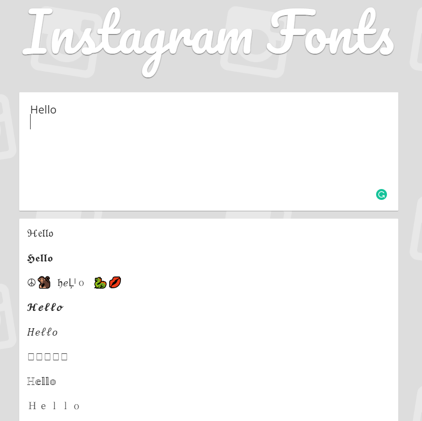 Generator instagram font Useful Instagram
