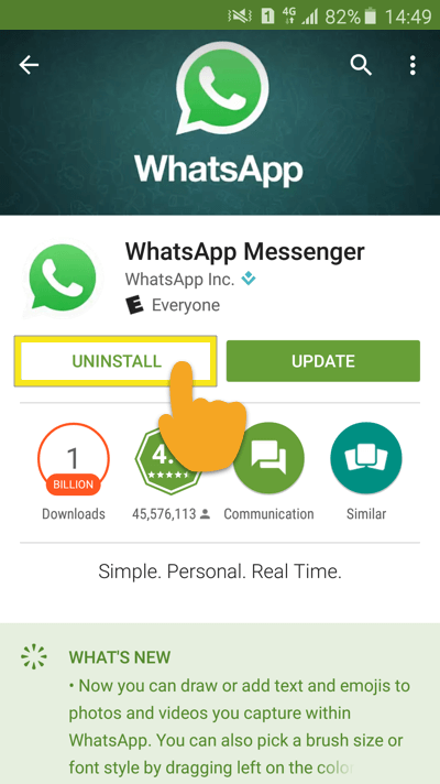 uninstall-whatsapp-application