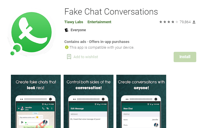 Fake chat conversations